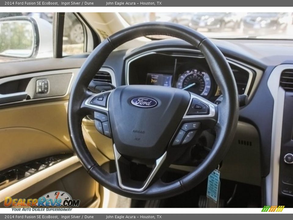 2014 Ford Fusion SE EcoBoost Ingot Silver / Dune Photo #30