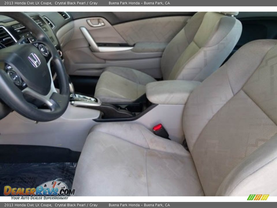 2013 Honda Civic LX Coupe Crystal Black Pearl / Gray Photo #3