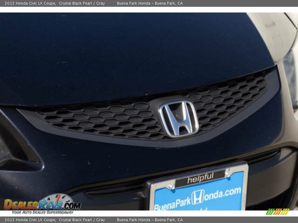 2013 Honda Civic LX Coupe Crystal Black Pearl / Gray Photo #8
