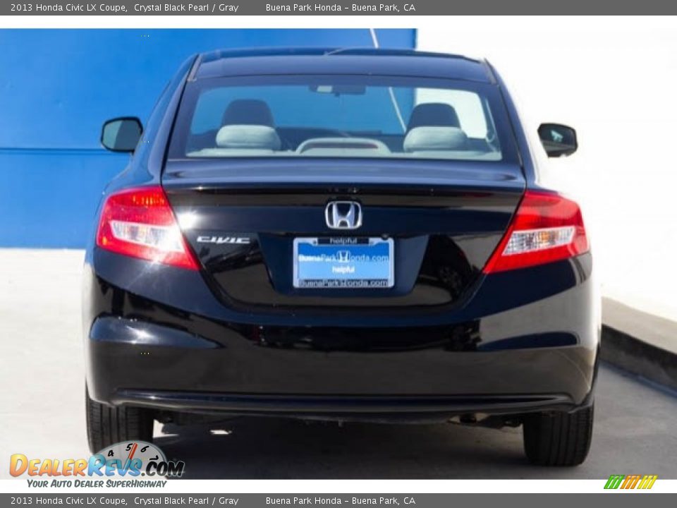 2013 Honda Civic LX Coupe Crystal Black Pearl / Gray Photo #10