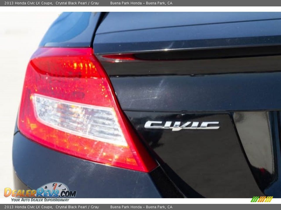 2013 Honda Civic LX Coupe Crystal Black Pearl / Gray Photo #11