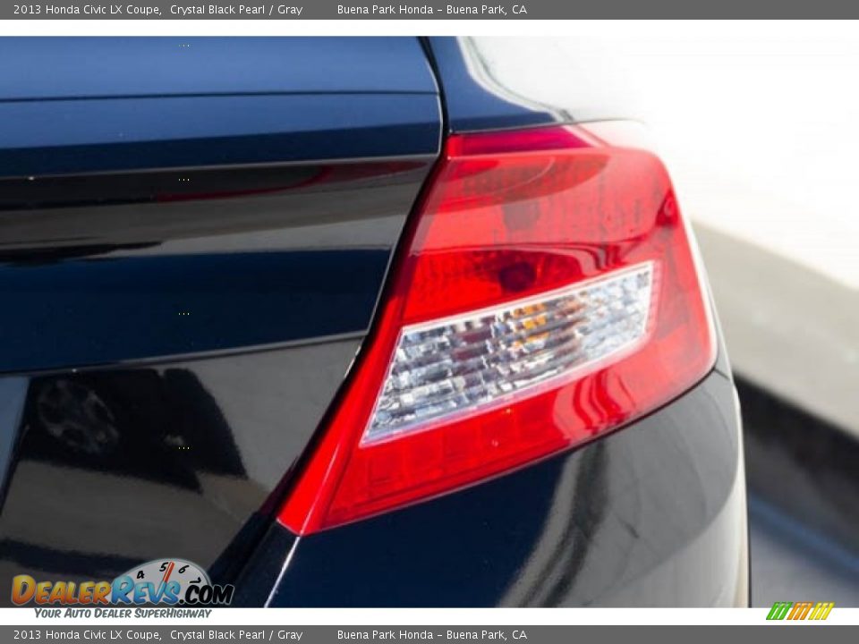 2013 Honda Civic LX Coupe Crystal Black Pearl / Gray Photo #12