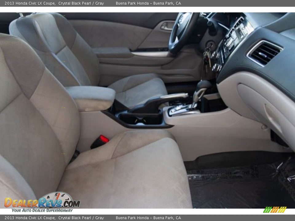 2013 Honda Civic LX Coupe Crystal Black Pearl / Gray Photo #19