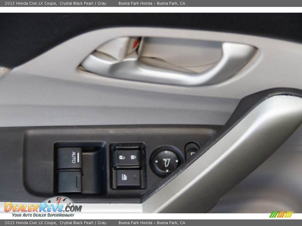 2013 Honda Civic LX Coupe Crystal Black Pearl / Gray Photo #24
