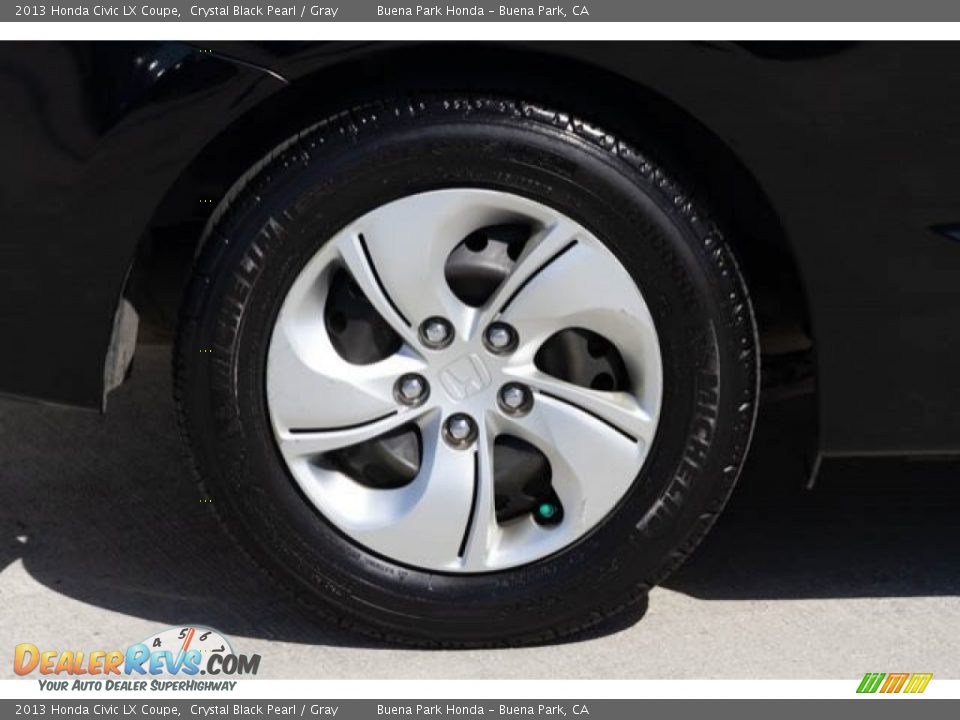 2013 Honda Civic LX Coupe Crystal Black Pearl / Gray Photo #27