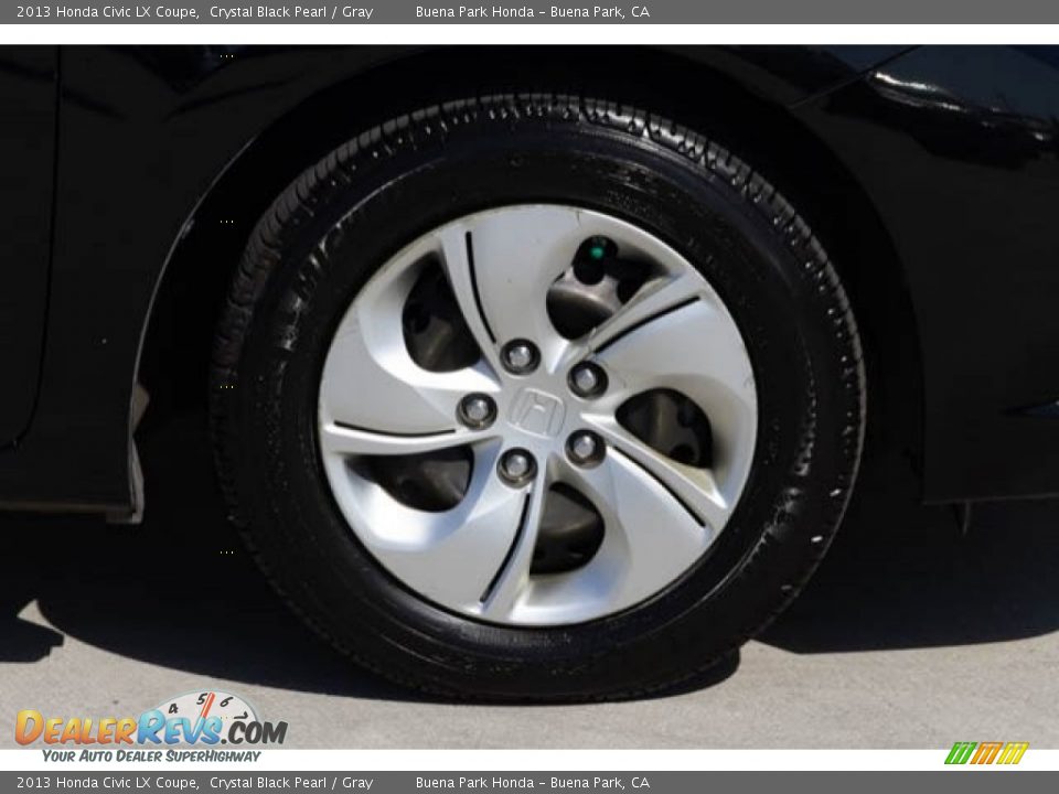 2013 Honda Civic LX Coupe Crystal Black Pearl / Gray Photo #28