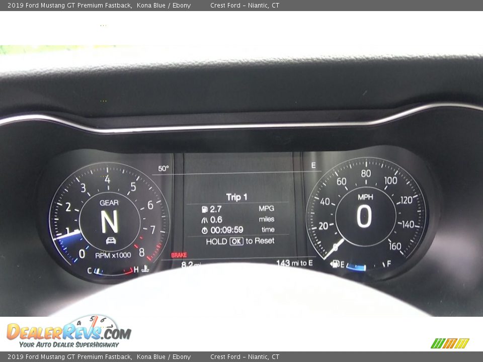 2019 Ford Mustang GT Premium Fastback Kona Blue / Ebony Photo #13
