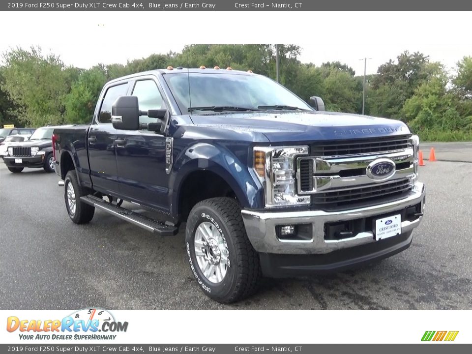 2019 Ford F250 Super Duty XLT Crew Cab 4x4 Blue Jeans / Earth Gray Photo #1