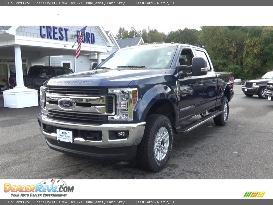 2019 Ford F250 Super Duty XLT Crew Cab 4x4 Blue Jeans / Earth Gray Photo #3