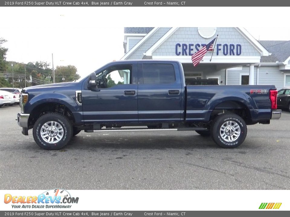 2019 Ford F250 Super Duty XLT Crew Cab 4x4 Blue Jeans / Earth Gray Photo #4