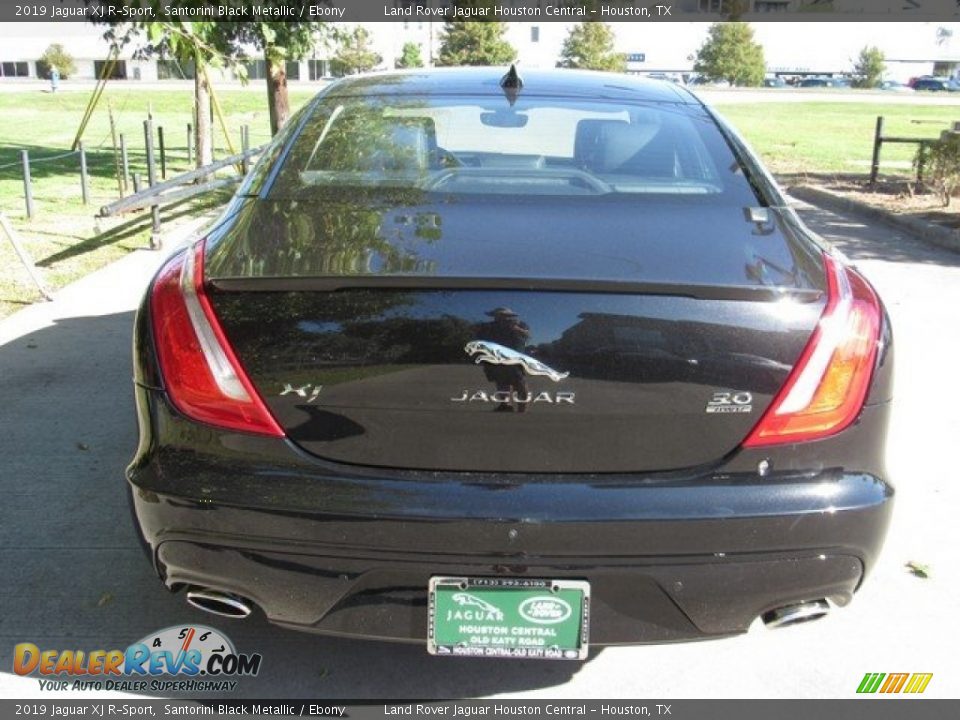 2019 Jaguar XJ R-Sport Santorini Black Metallic / Ebony Photo #8