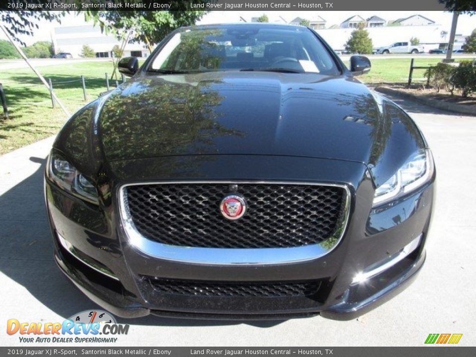 2019 Jaguar XJ R-Sport Santorini Black Metallic / Ebony Photo #9