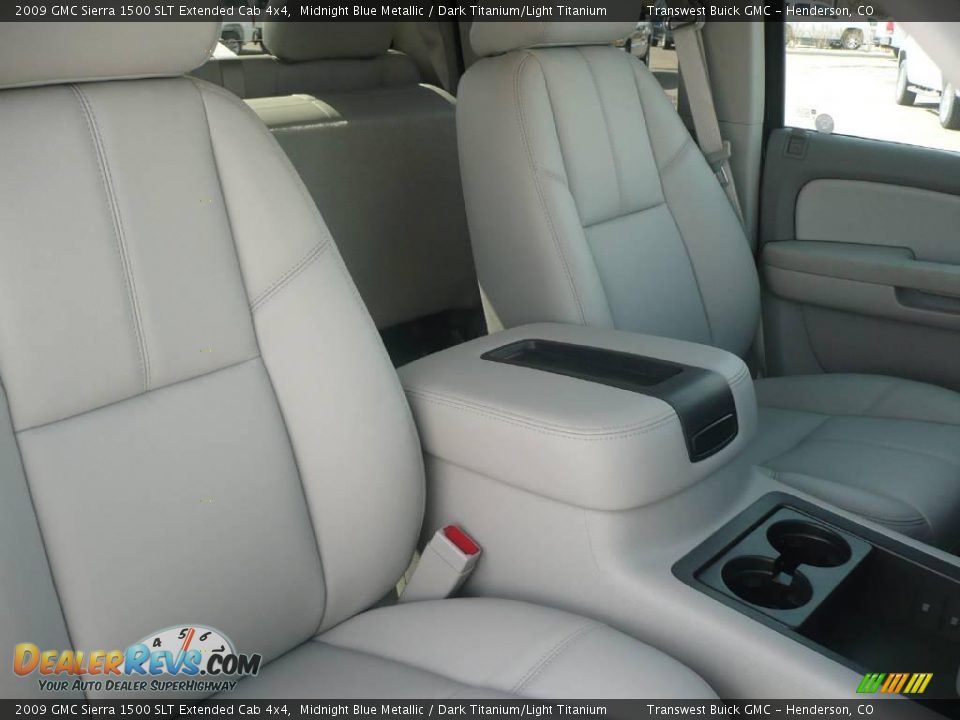2009 GMC Sierra 1500 SLT Extended Cab 4x4 Midnight Blue Metallic / Dark Titanium/Light Titanium Photo #7