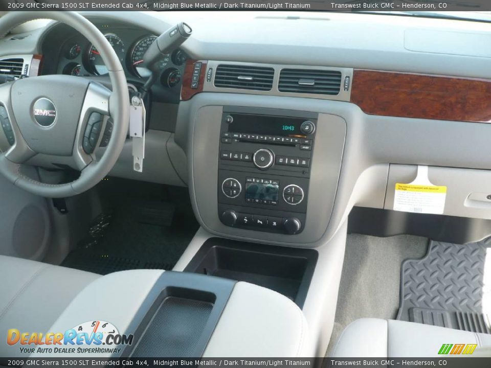 2009 GMC Sierra 1500 SLT Extended Cab 4x4 Midnight Blue Metallic / Dark Titanium/Light Titanium Photo #8