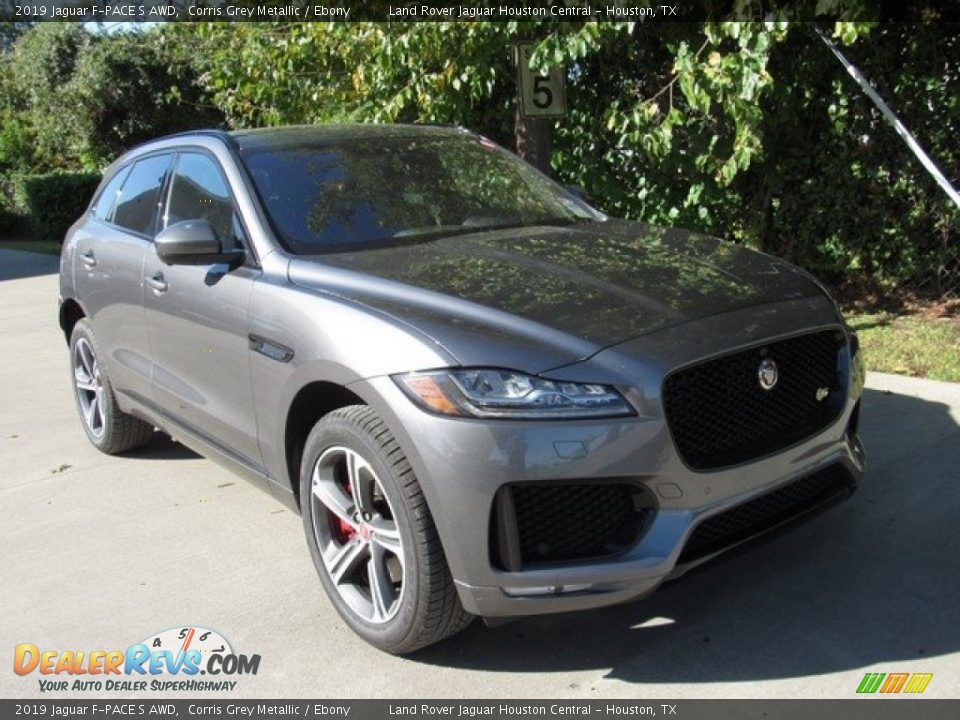 2019 Jaguar F-PACE S AWD Corris Grey Metallic / Ebony Photo #2