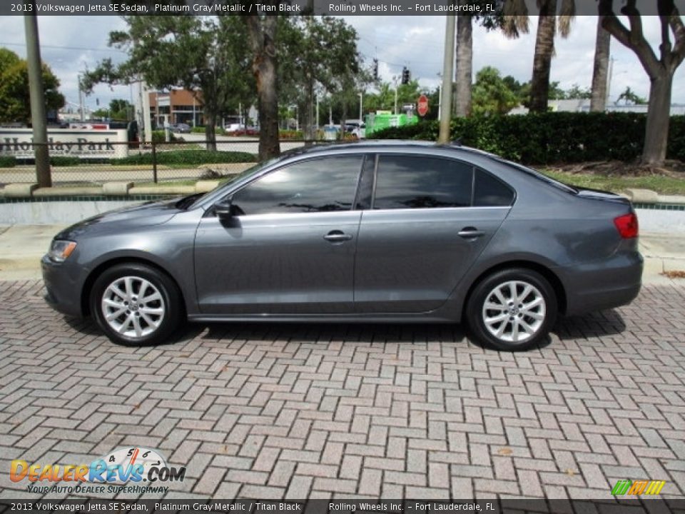 2013 Volkswagen Jetta SE Sedan Platinum Gray Metallic / Titan Black Photo #3