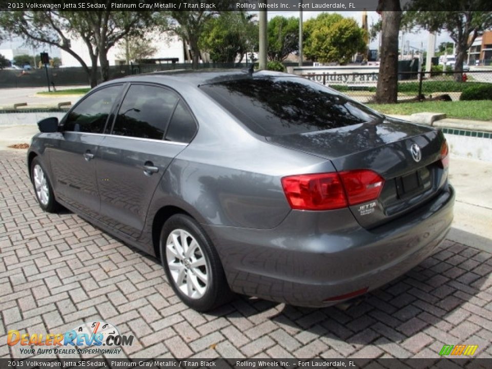 2013 Volkswagen Jetta SE Sedan Platinum Gray Metallic / Titan Black Photo #5