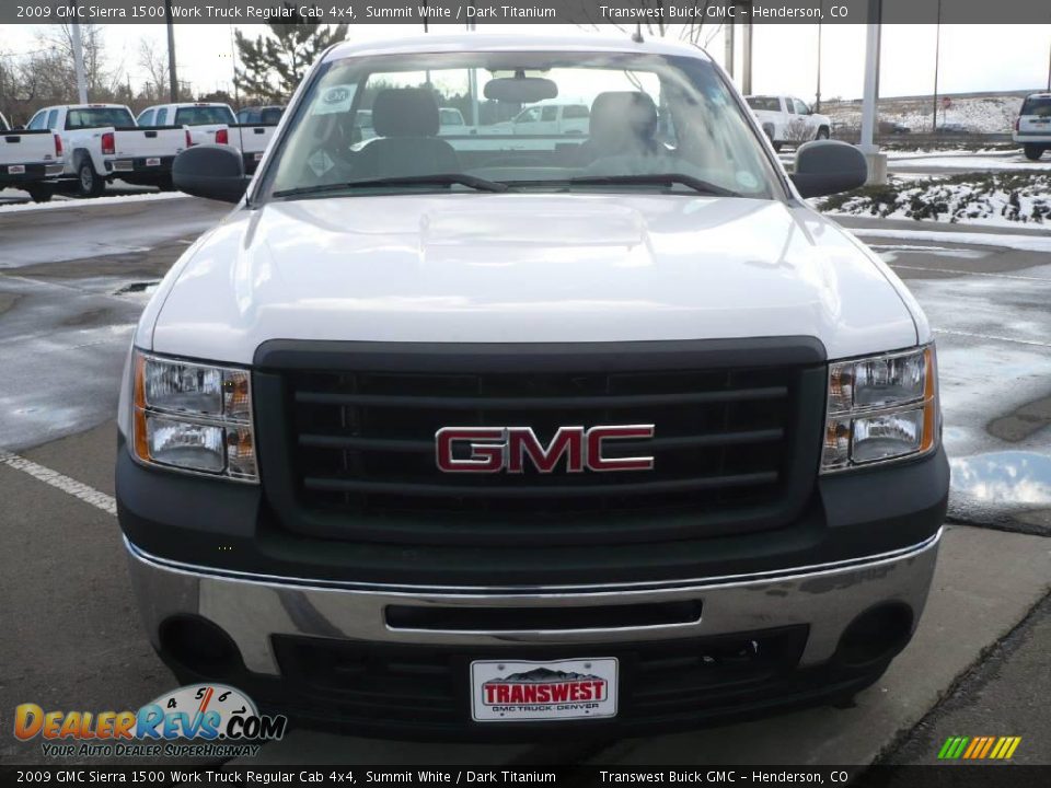2009 GMC Sierra 1500 Work Truck Regular Cab 4x4 Summit White / Dark Titanium Photo #2