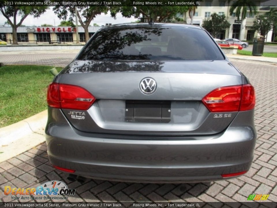 2013 Volkswagen Jetta SE Sedan Platinum Gray Metallic / Titan Black Photo #7