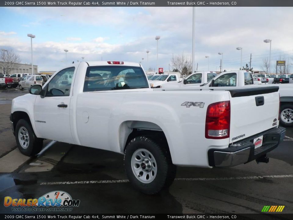 2009 GMC Sierra 1500 Work Truck Regular Cab 4x4 Summit White / Dark Titanium Photo #4