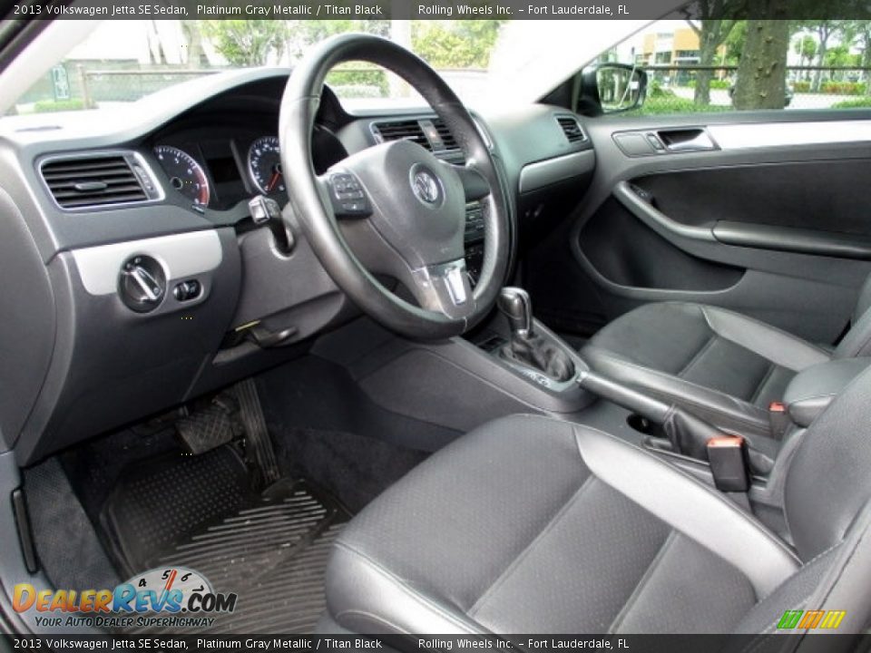 2013 Volkswagen Jetta SE Sedan Platinum Gray Metallic / Titan Black Photo #10