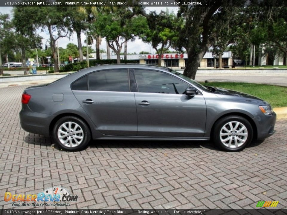 2013 Volkswagen Jetta SE Sedan Platinum Gray Metallic / Titan Black Photo #11