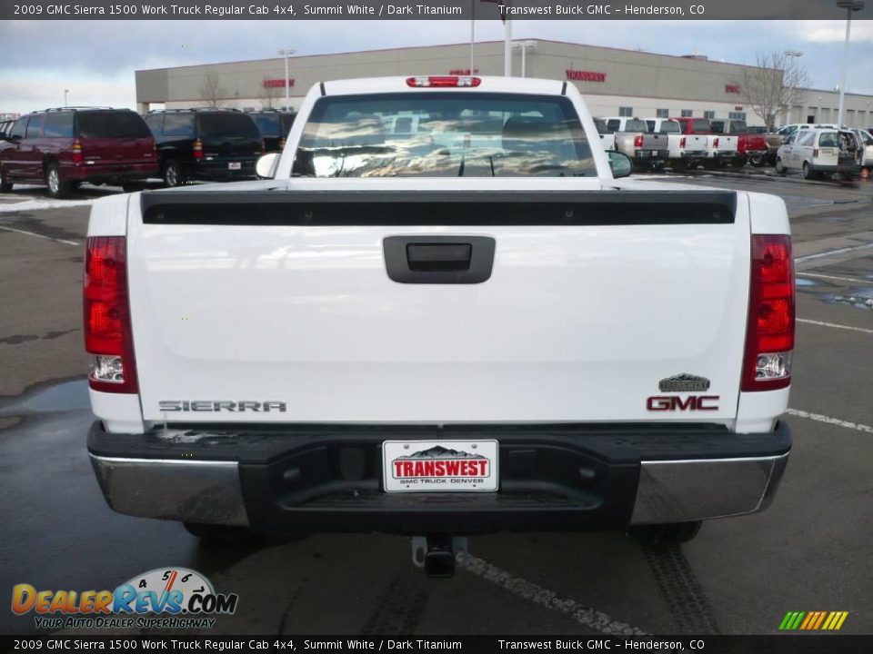 2009 GMC Sierra 1500 Work Truck Regular Cab 4x4 Summit White / Dark Titanium Photo #5