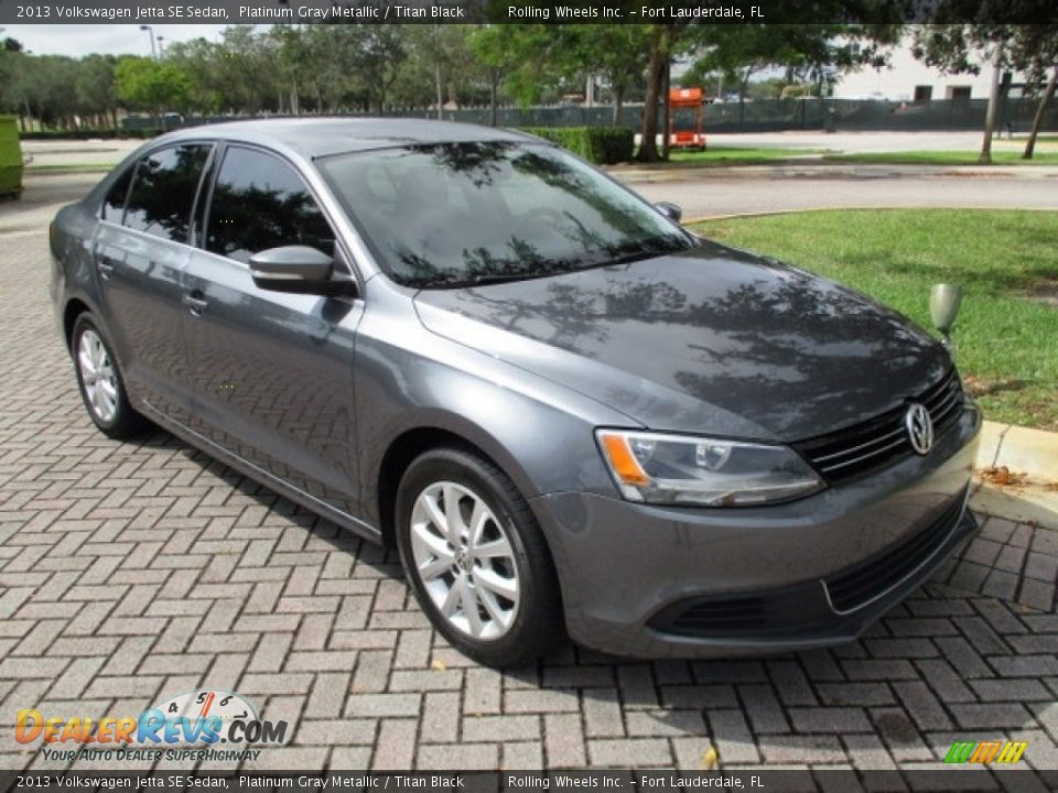 2013 Volkswagen Jetta SE Sedan Platinum Gray Metallic / Titan Black Photo #13