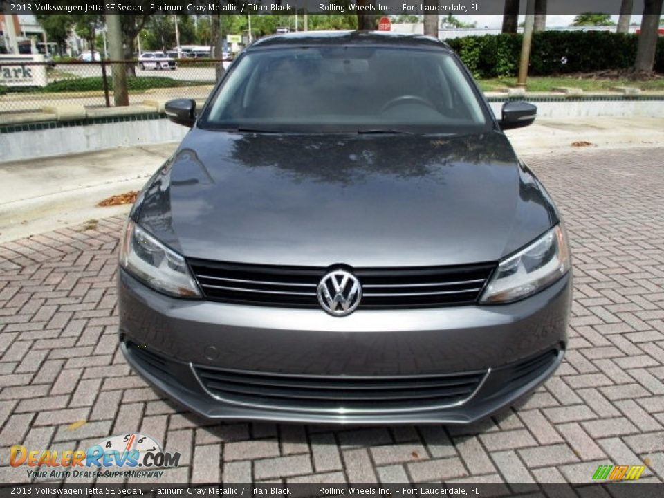 2013 Volkswagen Jetta SE Sedan Platinum Gray Metallic / Titan Black Photo #15