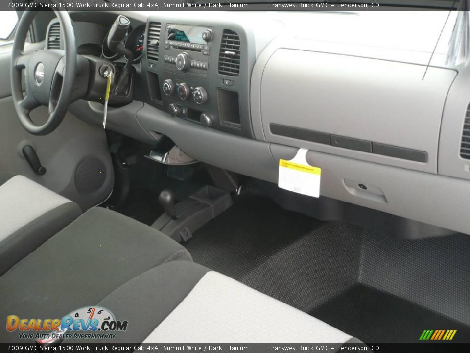 2009 GMC Sierra 1500 Work Truck Regular Cab 4x4 Summit White / Dark Titanium Photo #8