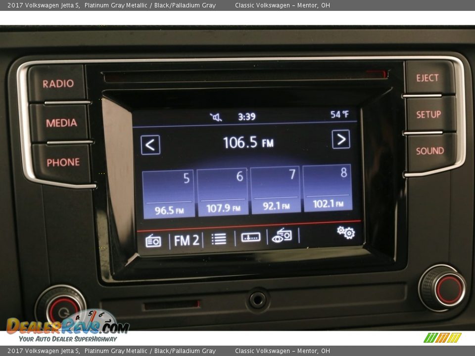 2017 Volkswagen Jetta S Platinum Gray Metallic / Black/Palladium Gray Photo #10