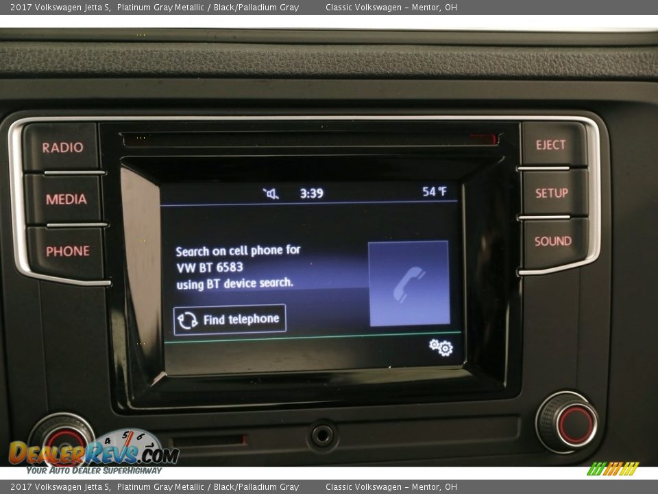 2017 Volkswagen Jetta S Platinum Gray Metallic / Black/Palladium Gray Photo #11