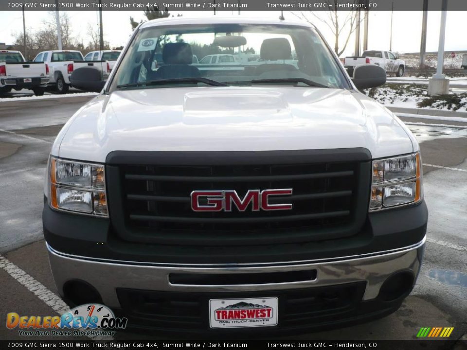 2009 GMC Sierra 1500 Work Truck Regular Cab 4x4 Summit White / Dark Titanium Photo #2