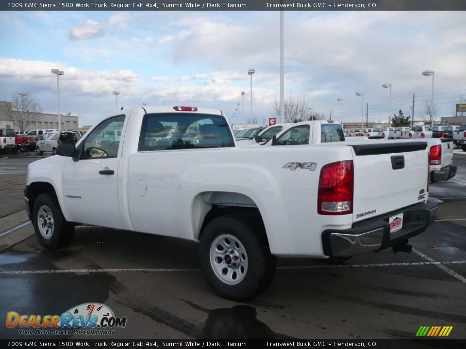 2009 GMC Sierra 1500 Work Truck Regular Cab 4x4 Summit White / Dark Titanium Photo #4