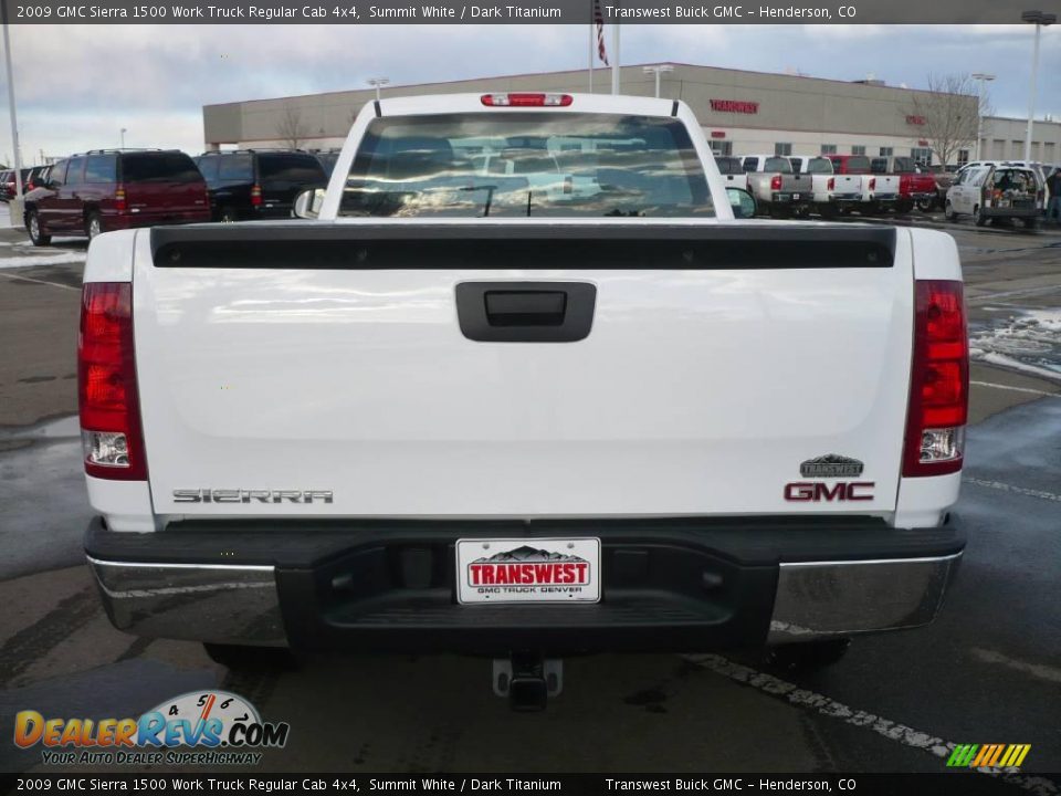 2009 GMC Sierra 1500 Work Truck Regular Cab 4x4 Summit White / Dark Titanium Photo #5
