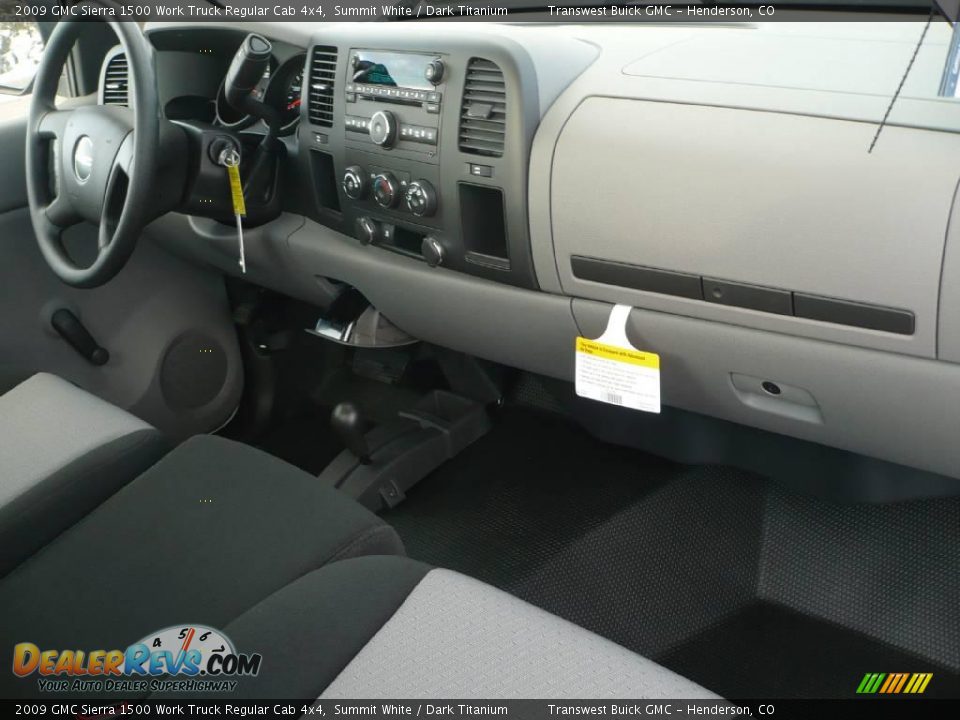 2009 GMC Sierra 1500 Work Truck Regular Cab 4x4 Summit White / Dark Titanium Photo #8