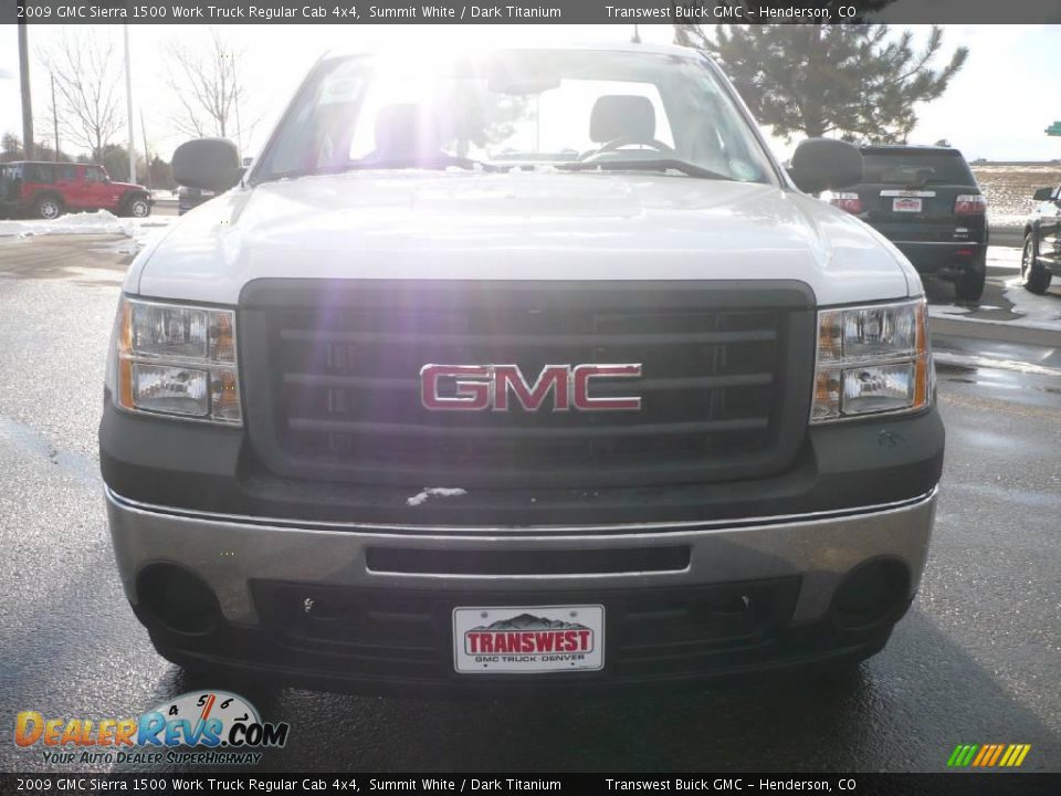 2009 GMC Sierra 1500 Work Truck Regular Cab 4x4 Summit White / Dark Titanium Photo #2