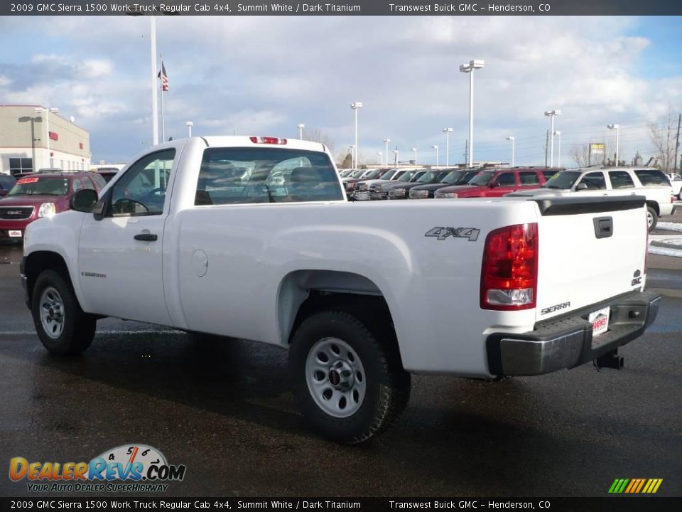 2009 GMC Sierra 1500 Work Truck Regular Cab 4x4 Summit White / Dark Titanium Photo #4