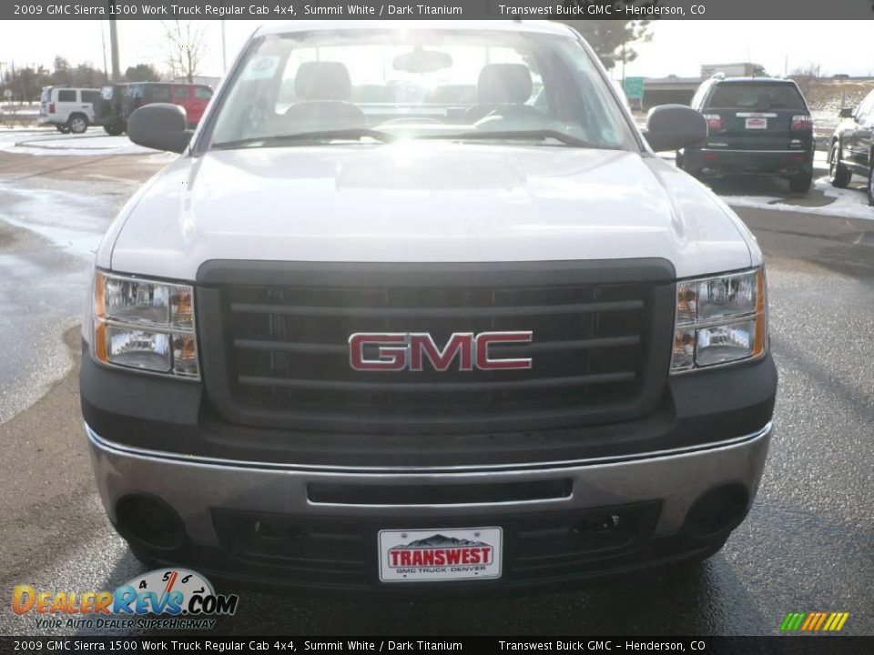 2009 GMC Sierra 1500 Work Truck Regular Cab 4x4 Summit White / Dark Titanium Photo #2