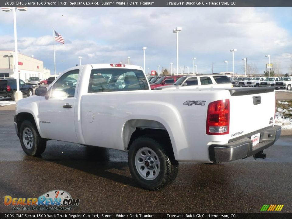 2009 GMC Sierra 1500 Work Truck Regular Cab 4x4 Summit White / Dark Titanium Photo #4