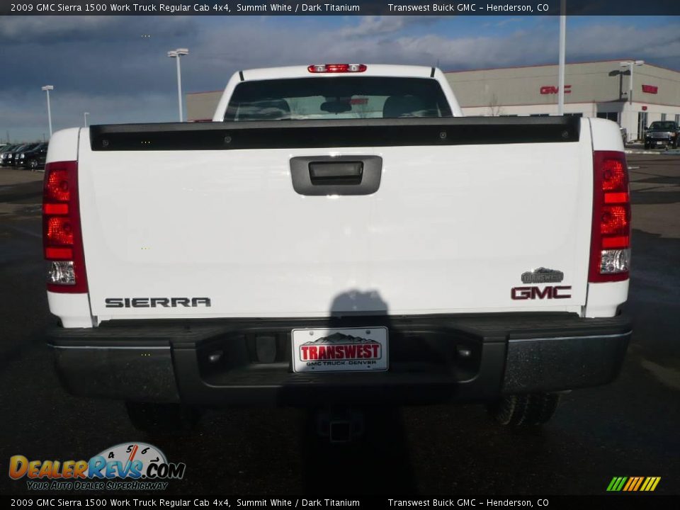 2009 GMC Sierra 1500 Work Truck Regular Cab 4x4 Summit White / Dark Titanium Photo #5