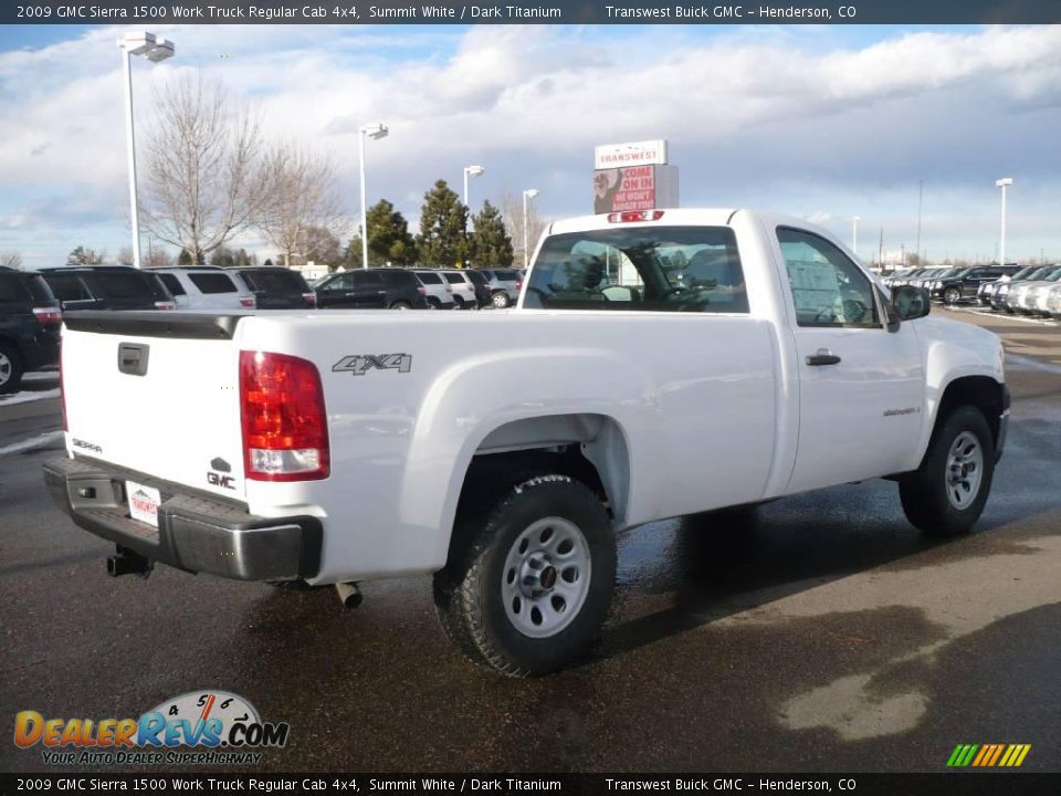 2009 GMC Sierra 1500 Work Truck Regular Cab 4x4 Summit White / Dark Titanium Photo #6
