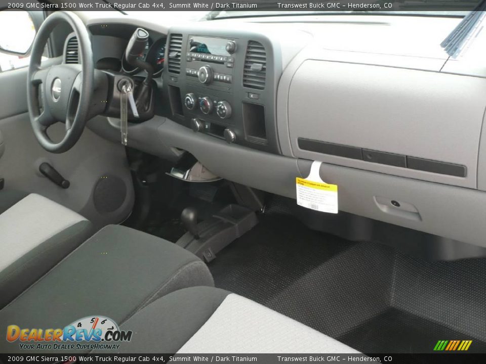 2009 GMC Sierra 1500 Work Truck Regular Cab 4x4 Summit White / Dark Titanium Photo #8
