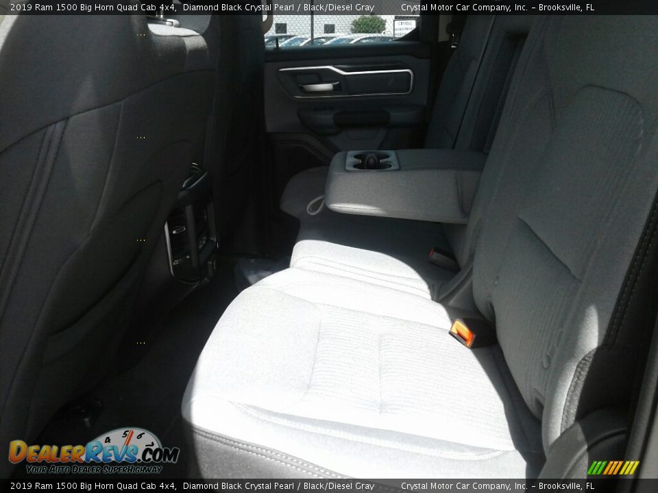 2019 Ram 1500 Big Horn Quad Cab 4x4 Diamond Black Crystal Pearl / Black/Diesel Gray Photo #10