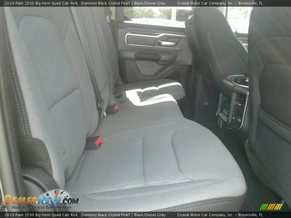 2019 Ram 1500 Big Horn Quad Cab 4x4 Diamond Black Crystal Pearl / Black/Diesel Gray Photo #11