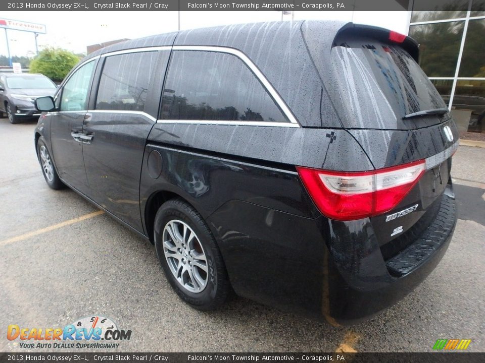 2013 Honda Odyssey EX-L Crystal Black Pearl / Gray Photo #3