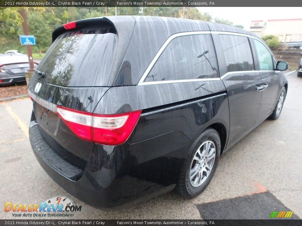 2013 Honda Odyssey EX-L Crystal Black Pearl / Gray Photo #5