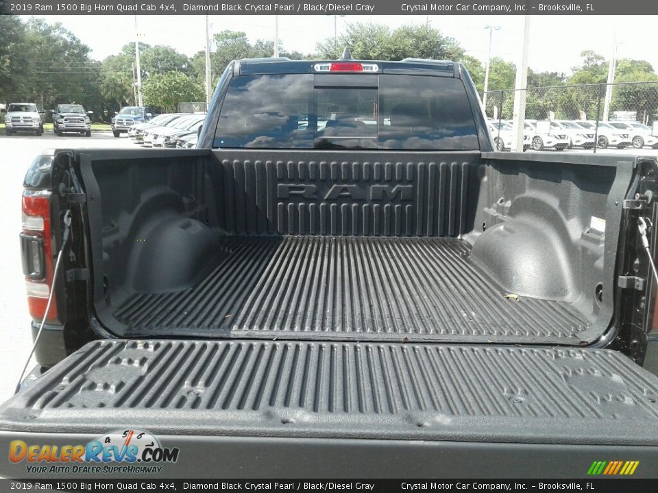 2019 Ram 1500 Big Horn Quad Cab 4x4 Diamond Black Crystal Pearl / Black/Diesel Gray Photo #19