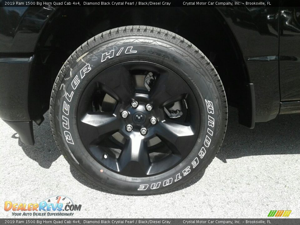 2019 Ram 1500 Big Horn Quad Cab 4x4 Diamond Black Crystal Pearl / Black/Diesel Gray Photo #20