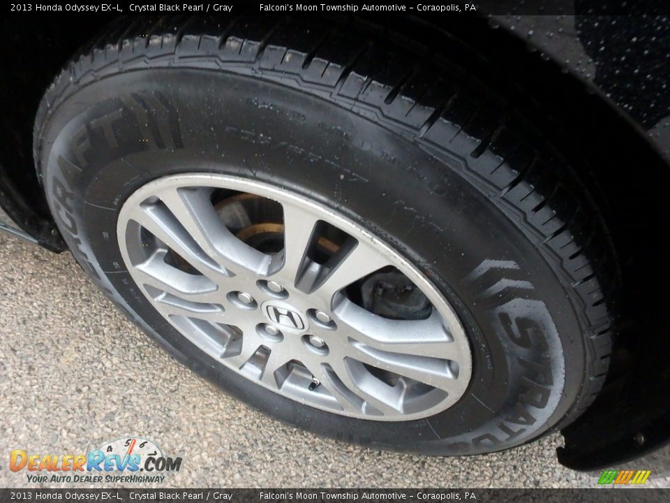 2013 Honda Odyssey EX-L Crystal Black Pearl / Gray Photo #9